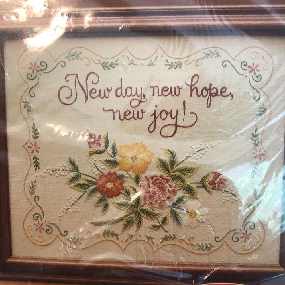 Vintage 1983 Current Inspiration Embroidered Sampler Kit 8x10”